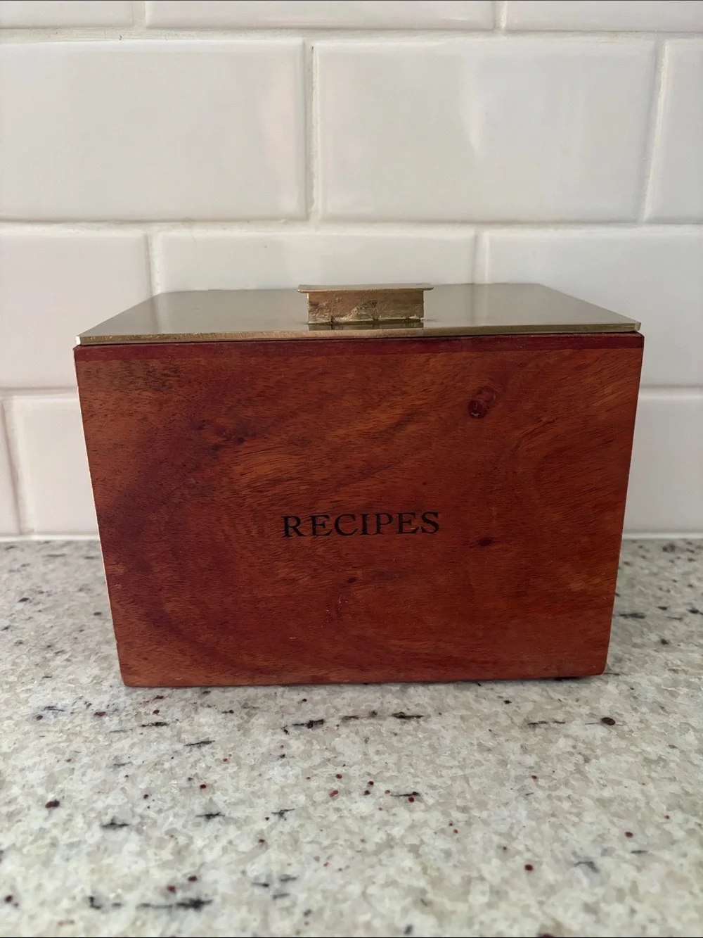 Heart & Hand with Magnolia wood recipe box